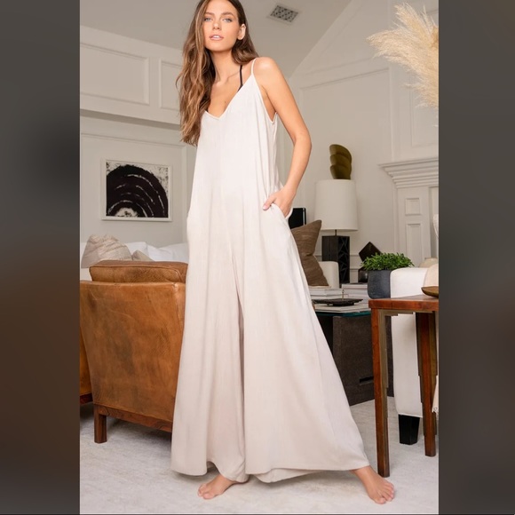 COPY - Sun goddess Wide-Leg Swim Cover-Up Jumpsuit - Picture 2 of 10